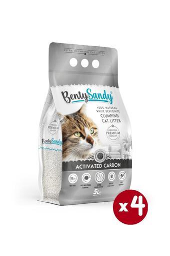 Aktif Karbonlu Topaklanan Ince Taneli Kedi Kumu 5lx4