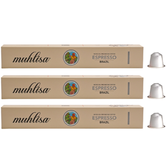 Muhlisa Espresso Brazil Kapsül Kahve 3 Kutu (30 KAPSÜL) %100 Arabica