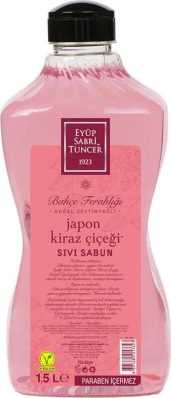 Eyüp Sabri Tuncer 1,5lt Japon Kiraz Çiçeği Sıvı Sabun Doğal Zeytinyağlı