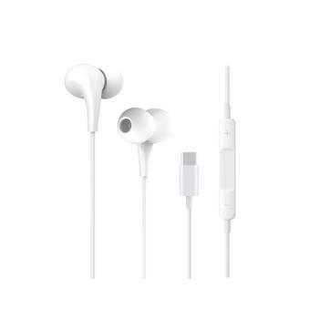 ScHitec E35 Hifi Sound Bass Type-C Girişli Kablolu Kulak İçi Mikrofonlu Kulaklık Beyaz