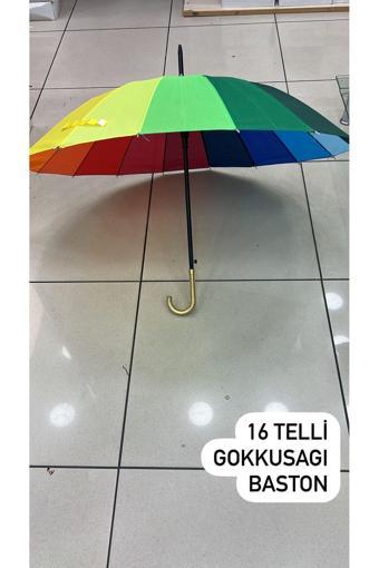 Rainwalker Gökkuşağı Baston Şemsiye ( 16 Telli )