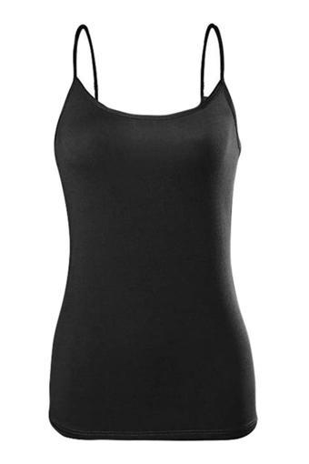 Güryıldız Underwear Güryıldız 12'Li Siyah Ribana Ip Askılı Atlet 20002