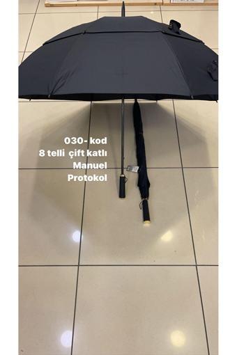 Rainwalker Protokol Şemsiyesi Çift Katlı Manuel ( 8 Telli )