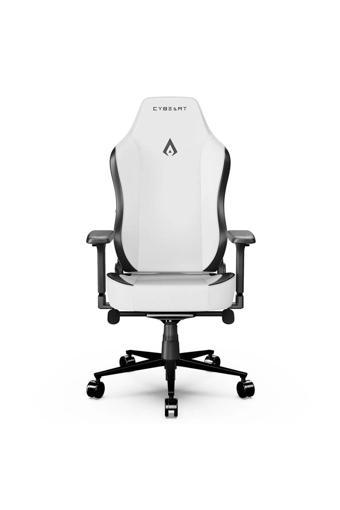 Cybeart Apex Series – Arctic White Pu Deri Bel Destekli 4D Hafızalı Yastık Oyuncu Koltuğu