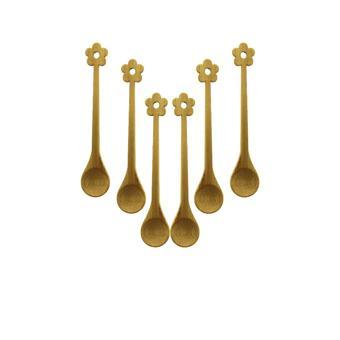 Findit 6 Parça Mini BAMBU AHŞAP KAŞIK 14.5CM