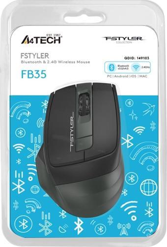 A4 Tech Nano Optik Bluetooth 2.4G 2000 Dpi Kablosuz Mouse Yeşil FB35