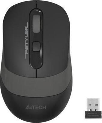 A4 Tech Nano Silent Optik 2000 Dpi Kablosuz Mouse (Sessiz) Siyah-Gri FG10S