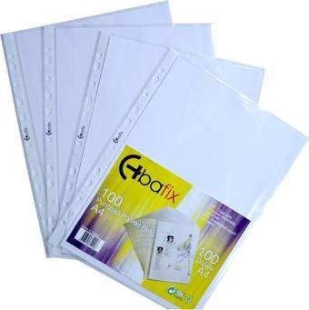 Bafix Poşet Dosya L Tipi A4 Şeffaf 90 Micron (100 Lü Paket)