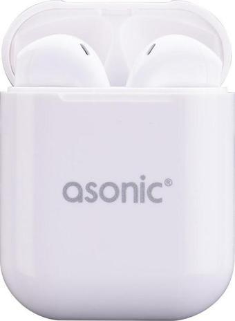 Asonic Beyaz Mobil Telefon Uyumlu Bluetooth Tws Airpods Mikrofonlu Kulaklık As-Tws130