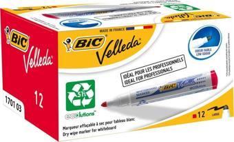 Bic Velleda 1701 Eco Yuvarlak Uç Beyaz Tahta Kalemi Kırmızı (12 Li Kutu) 904939