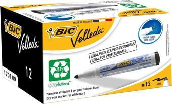 Bic Velleda 1701 Eco Yuvarlak Uç Beyaz Tahta Kalemi Siyah (12 Li Kutu) 904937