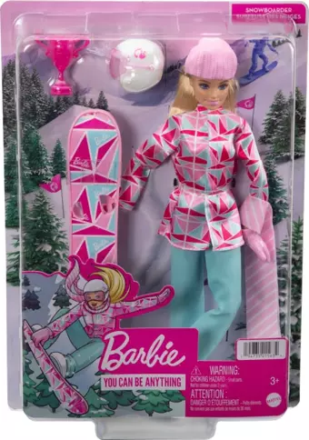 Barbie Oyuncak Snowboard Sporcusu Bebek Hcn32