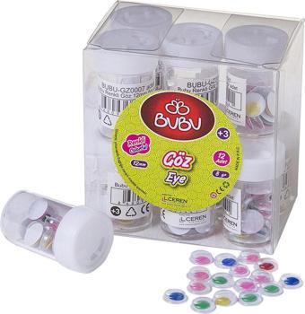 Bu-Bu Renkli Göz 12 Mm 8 Gram Pvc Kutu (12 Tüp) Bubu-Gz0007