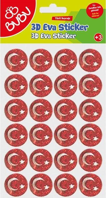 Bu-Bu Simli Eva Sticker Ay ve Yıldız Bubu-Sts047