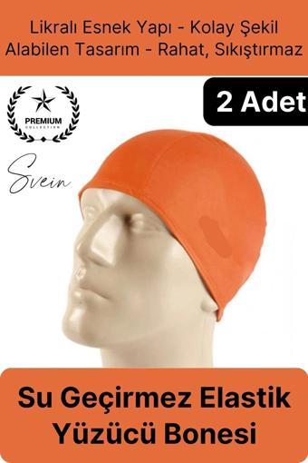 2'li Her Saça Uygun Su Geçirmez Bez Bone Likralı Yüzücü Deniz Havuz Elastik Unisex Kulak Korumalı