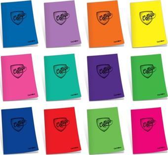 Çınar A4 Plastik Kapak Defter College Dikişli 80 Yaprak Çizgisiz 80/0 76003 (12 Li Paket)