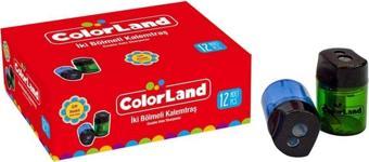 Colorland Kalemtıraş İki Bölmeli Çift Renkli Color-Klt21 (12 Li Paket)