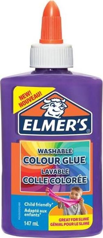 Elmers Elmer S Mat Renkli Sıvı Yapıştırıcı Mor 147 Ml (Slime Yapıştırıcı) 2109502