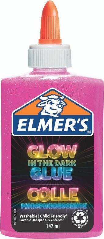 ElmerS Karanlıkta Parlayan Yapıştırıcı Slime Pembe 147ML 2162079