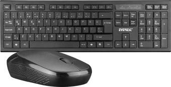 Everest Siyah Kablosuz Q Slim Klavye + Mouse Set Km-6121