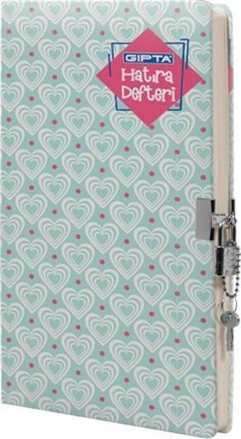 Gıpta Kilitli İp Dikişli Sert Kapak Hatıra Defteri 14X20Cm 120 Yaprak (1 Adet) 3345