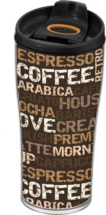 Herevin Desenli Konik Kahve Bardağı 440 Cc - Yazılı Coffee 161483-011