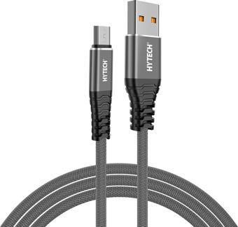 Hytech Hy-X2103M 3A Micro Usb 3 Metre Gri Data + Sarj Kablosu