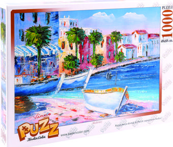 Keskin Color 68X48Cm 1000 Parça Puzzle Yapboz Akdeniz (Toz Yapıştırıcı Hediyeli)