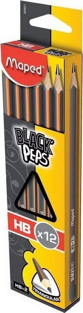 Maped Black Peps Kurşun Kalem HB (12 Li Paket) 3154148500216