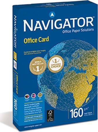 Navigator Gramajlı Fotokopi Kağıdı Laser-Copy-İnkjet Office Card 250 Yaprak A4 160 Gram Beyaz