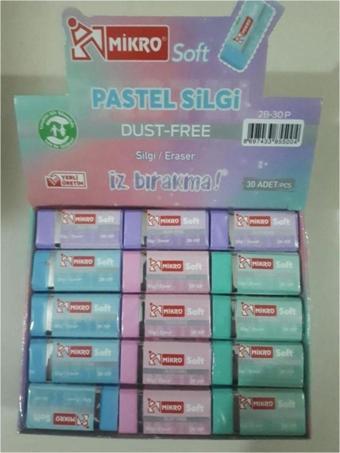 Mikro Silgi Soft Pastel 2B-30P (30 Lu Paket)