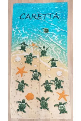 Zen Kadife Caretta Unisex Plaj Havlusu 75X155 Çok Renkli LSTD