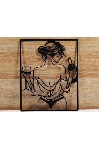 Print Wizzard Kadın Silüeti Duvar Dekoru – Modern Minimal Tasarım (20×24.7 Cm)