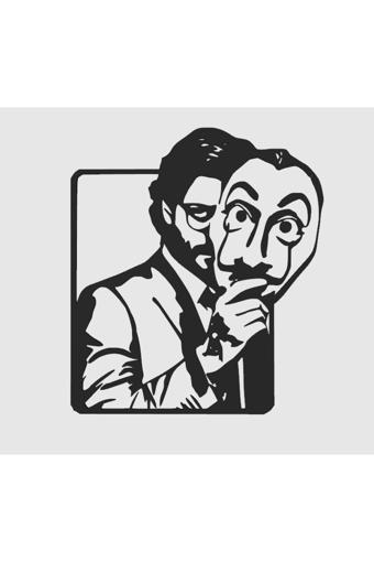 Print Wizzard La Casa De Papel "The Professor" Duvar Dekoru – Siyah Minimalist Tasarım