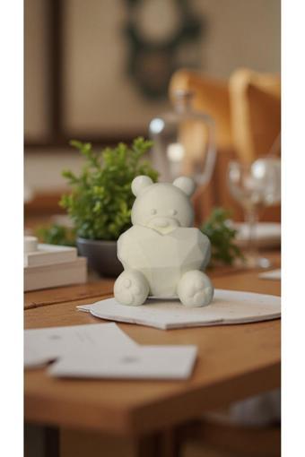 Print Wizzard Kalpli Ayıcık Figür Biblo Geometrik Tasarım, 3D Dekoratif Obje