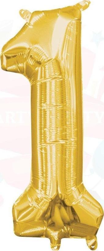 Nedi Balon Folyo 1 Metre 1 Rakamı Altın