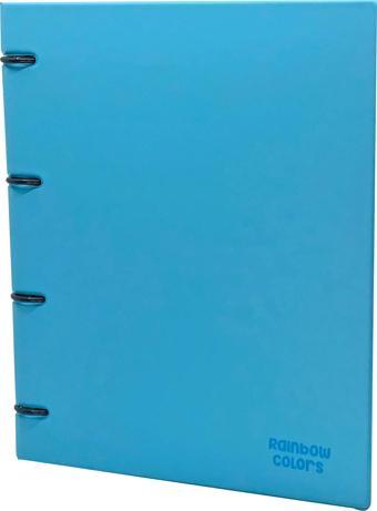 Önder Rainbow Colors 4 Halkalı Klasör A4 Pvc Açık Mavi 122-21