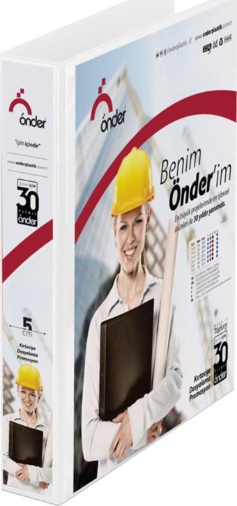 Önder Sunum Klasörü 4 Halkalı 20 Mm A4 Beyaz 2012-5