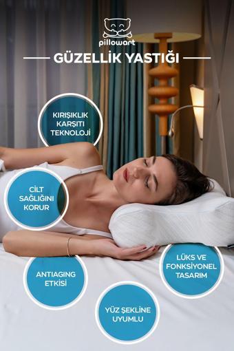 Pillowart Kırışıklık Önleyici Ortopedik Güzellik Yastığı