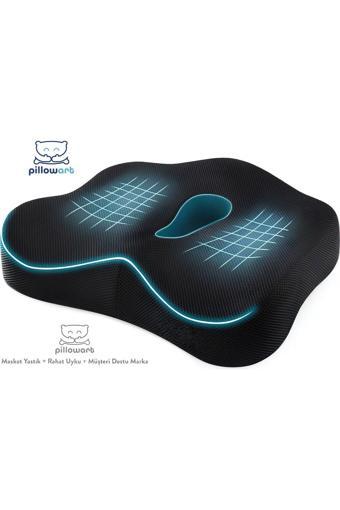 Pillowart Ortopedik Oturma Simidi Hemoroid Basur Minderi Kuyruk Sokumu Koltuk Yastığı