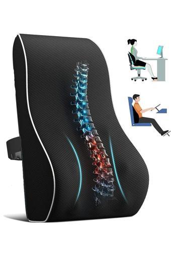 Pillowart Hafızalı Köpük Sırt Yastığı -Ofis Ve Araba Koltuğu İçin Ergonomik Arka Elastik Yastık