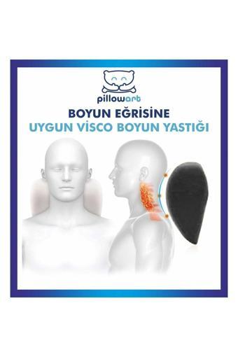 Pillowart Visco Araba Boyun Yastığı Ortopedik Oto Boyun Yastığı Araç Boyun Yastığı Seyahat Yastığı