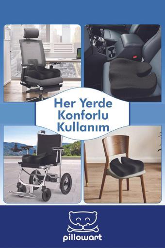 Pillowart Ortopedik Oturma Simidi Koltuk Sandalye Minderi Kuyruk Sokumu Yastığı