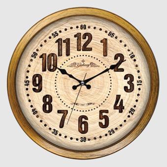 Galaxy Premium Serisi Retro Tasarım Ahşap Görünümlü 40 CM Duvar Saati