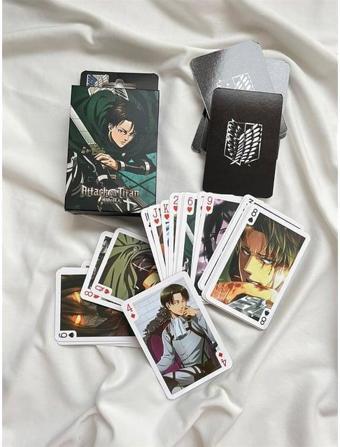 İskambil Kağıdı Anime Attack On Titan Poker Oyun Kartı 54 Adet 