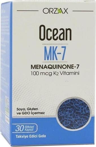 Orzax Ocean Menaquinone-7 Vitamin K2 100 Mcgr 30 Kapsül