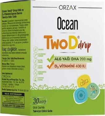 Orzax Ocean TwoD Drop D3 Vitamini 400 IU 30 ml