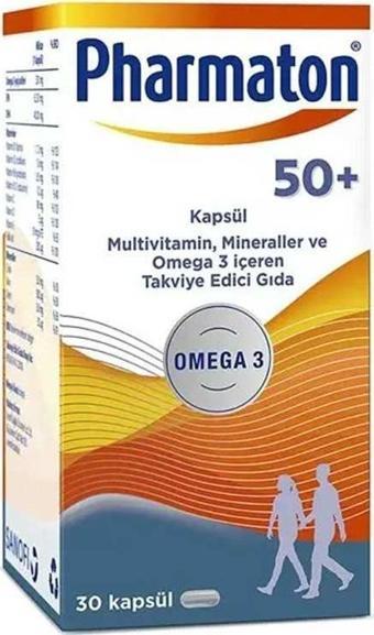 Pharmaton 50 Plus Omega 3 30 Kapsül