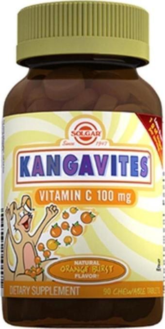 Solgar Kangavites Vitamin C 100 mg 90 Çiğneme Tableti