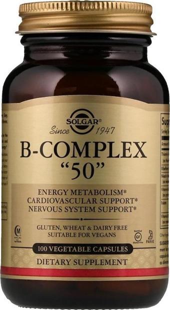 Solgar Vitamin B-Complex 50 100 Kapsül